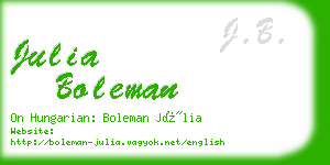 julia boleman business card